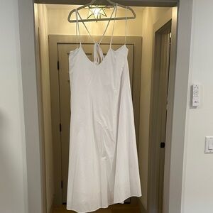 Banana Republic White Cotton Strappy Dress